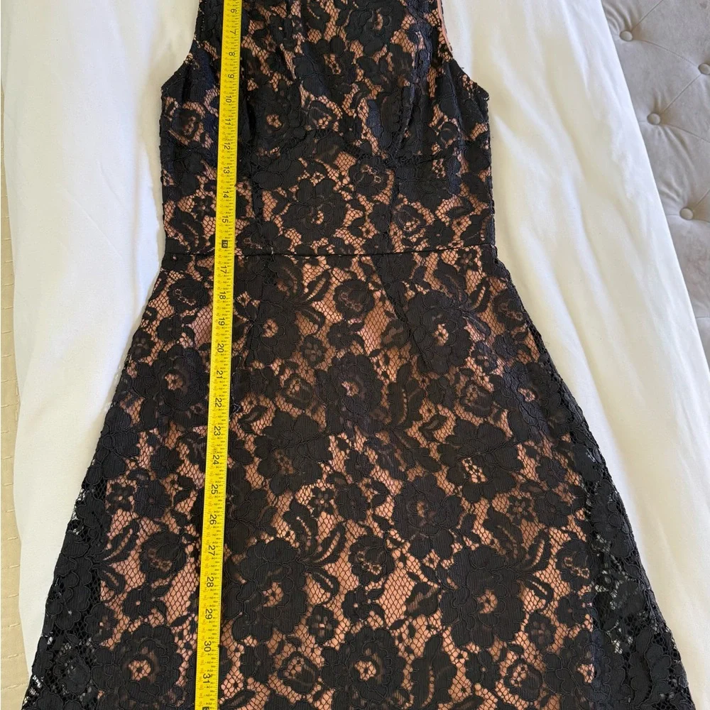 French Connection Black and Tan Halter Sheath Mini Dress - Picture 9 of 10